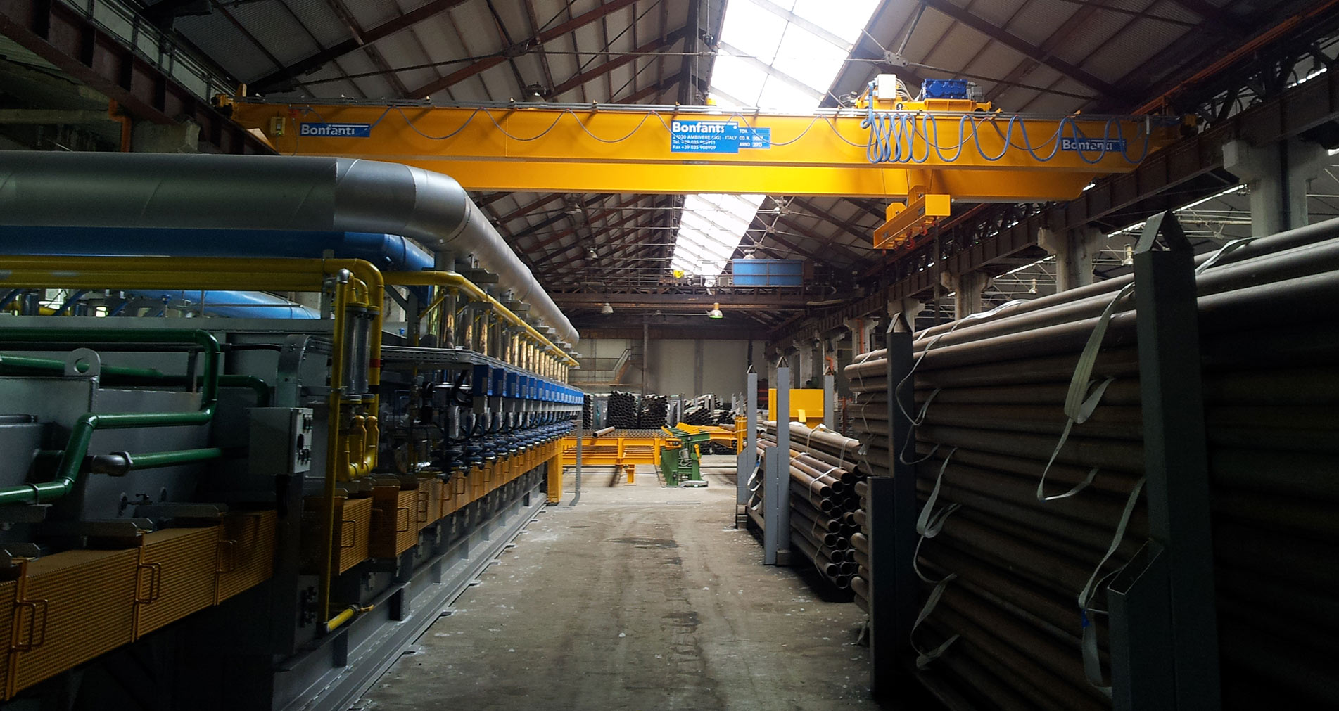 BONFANTI machineries for handling pipes and long materials