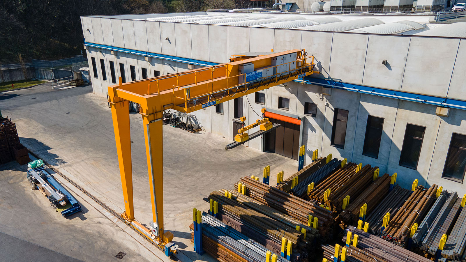 BONFANTI gantry crane seen from above
