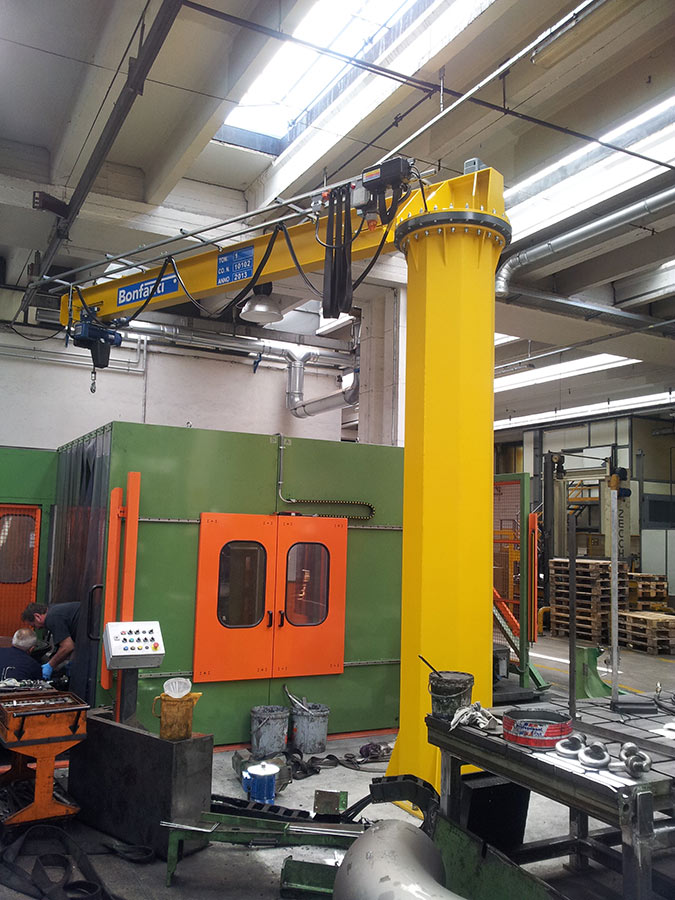 Gru a bandiera BONFANTI nello stabilimento