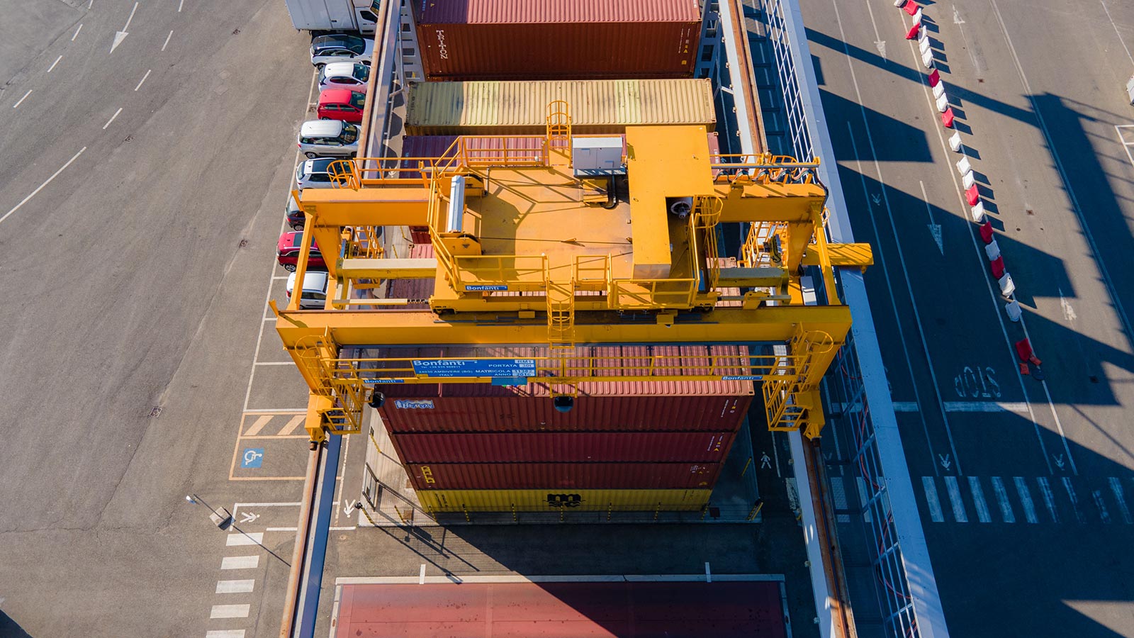 Stoccaggio container BONFANTI dall'alto