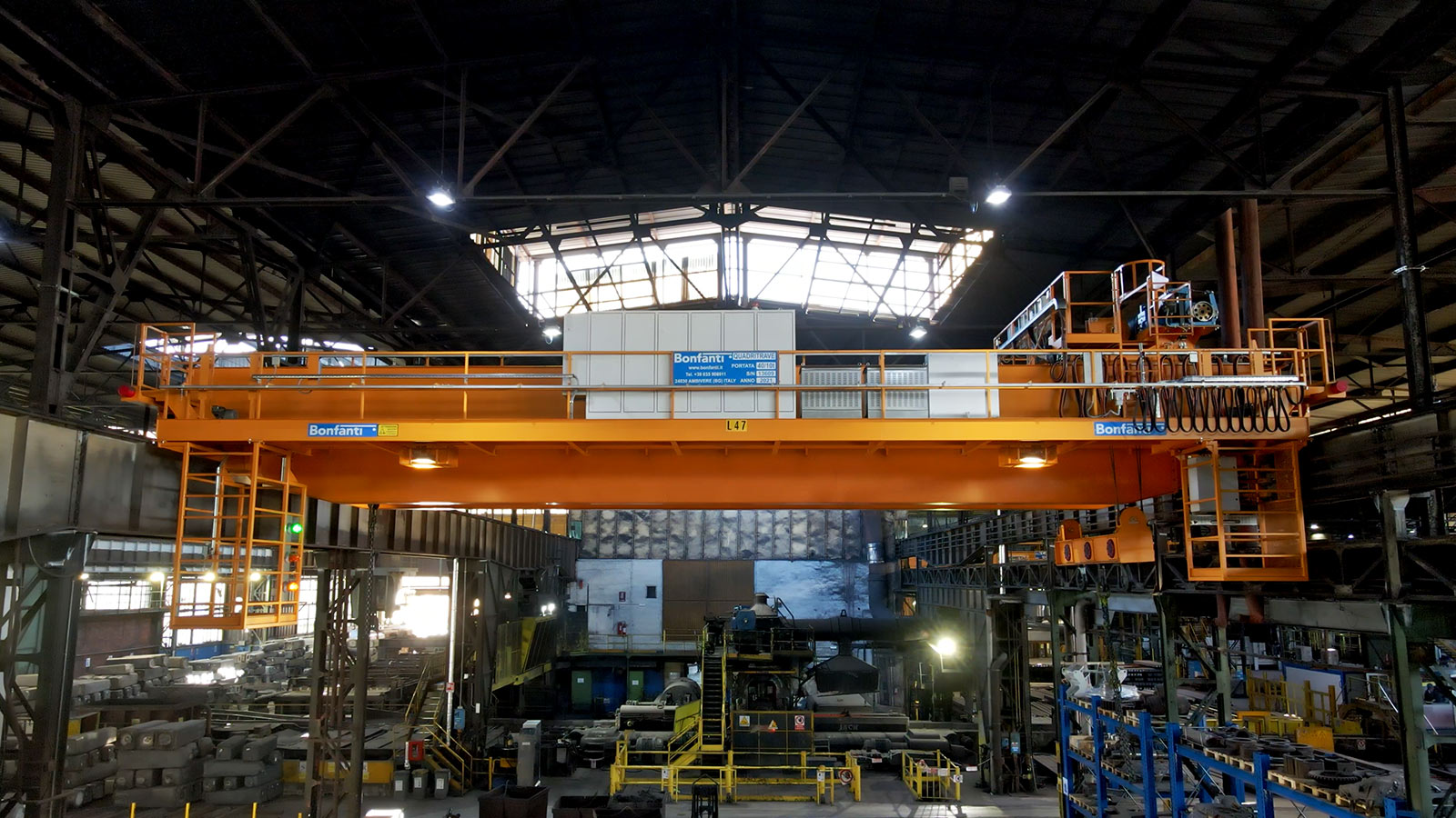 Bonfanti gru da laminatoio e cambio gabbie