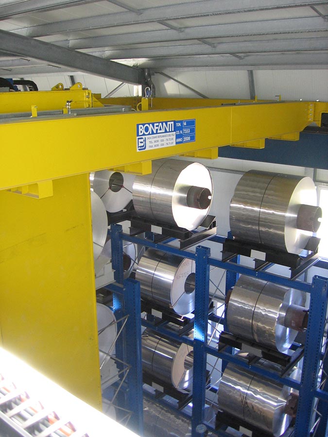 Details of BONFANTI Cranes for Handling Bars, Coils, Bundles and Sheets