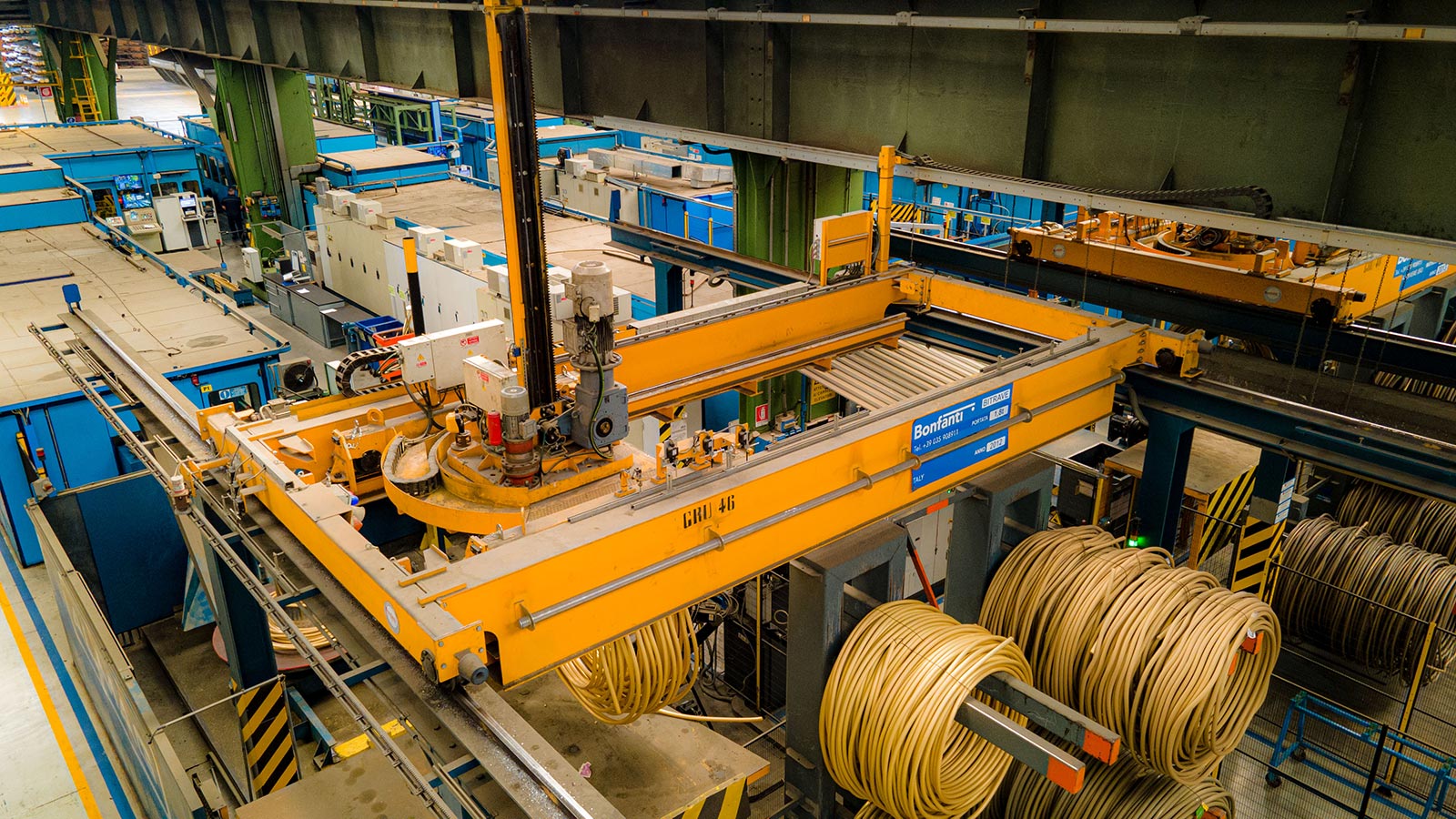 Production of BONFANTI Cranes for Handling Bars, Coils, Bundles and Sheets