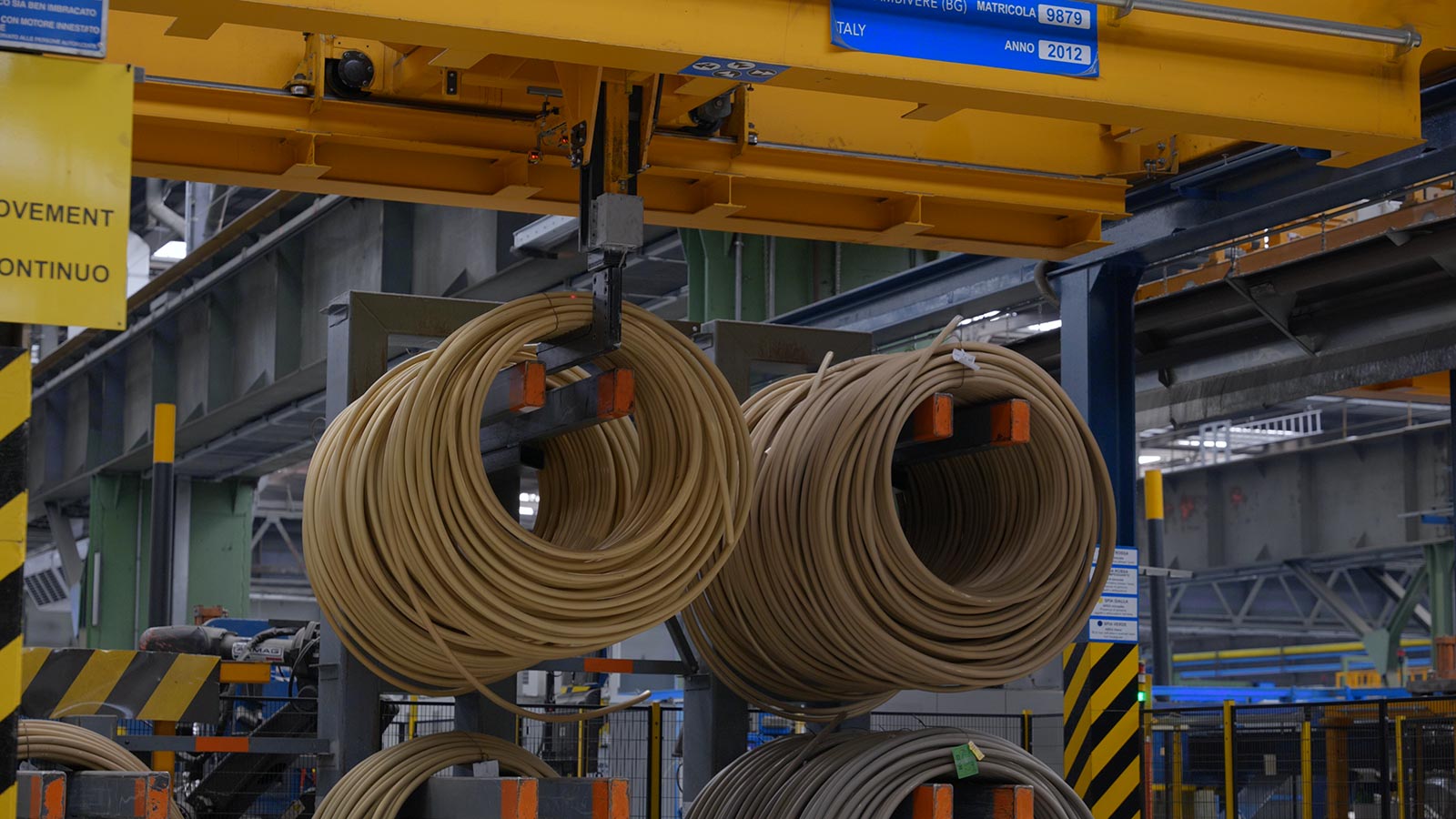 Detail of BONFANTI Cranes for Handling Bars, Coils, Bundles and Sheets