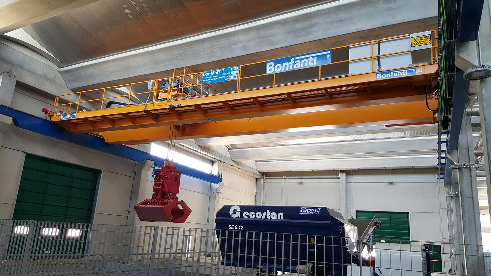 BONFANTI lifting equipment for the ecology and waste treatment sector